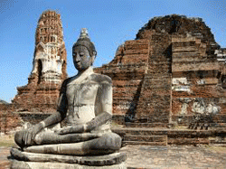 Wat Phra Mahathat Woramahawihan a Ayutthaya en Thailande