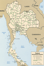 Carte de la Thailande